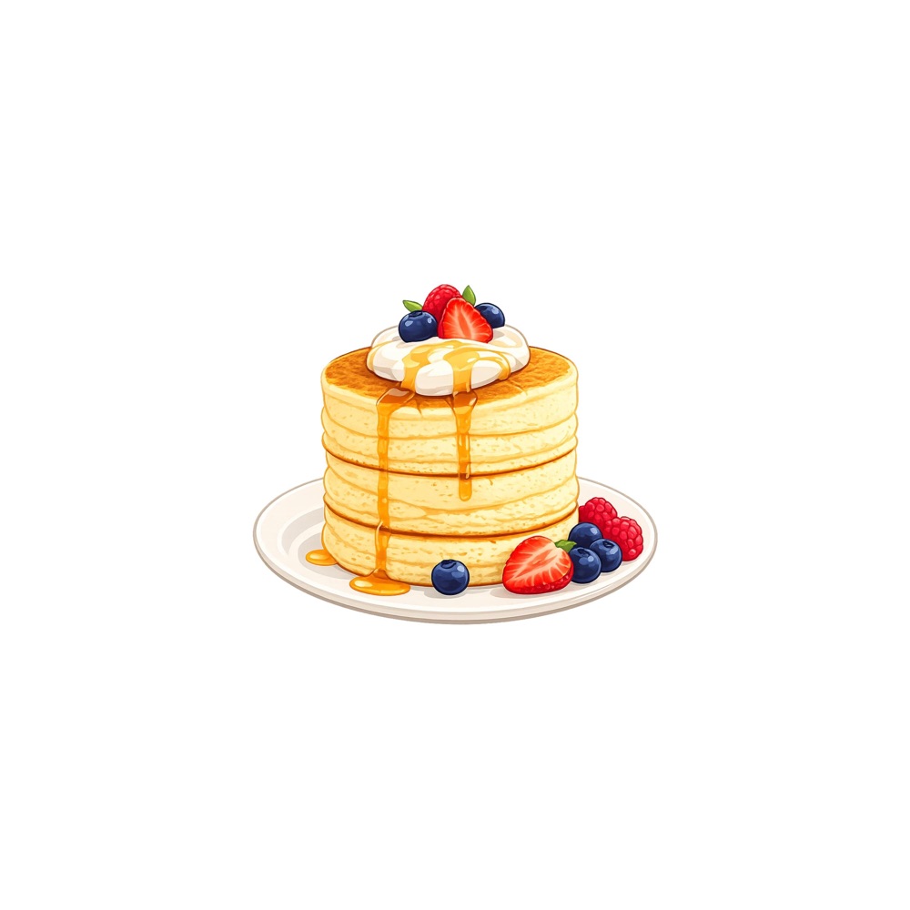 Buttermilk Pancakes + Brown Sugar cover art by DeltaX